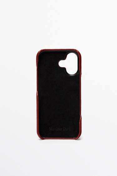 Nappa leather iPhone 17 case — Red 2