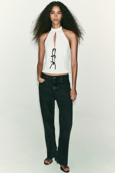 CUERPO HALTER LAZOS - Crudo de Zara