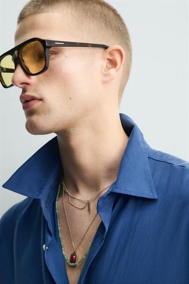 RELAXED FIT FLOWING SHIRT - Bluish by Zara