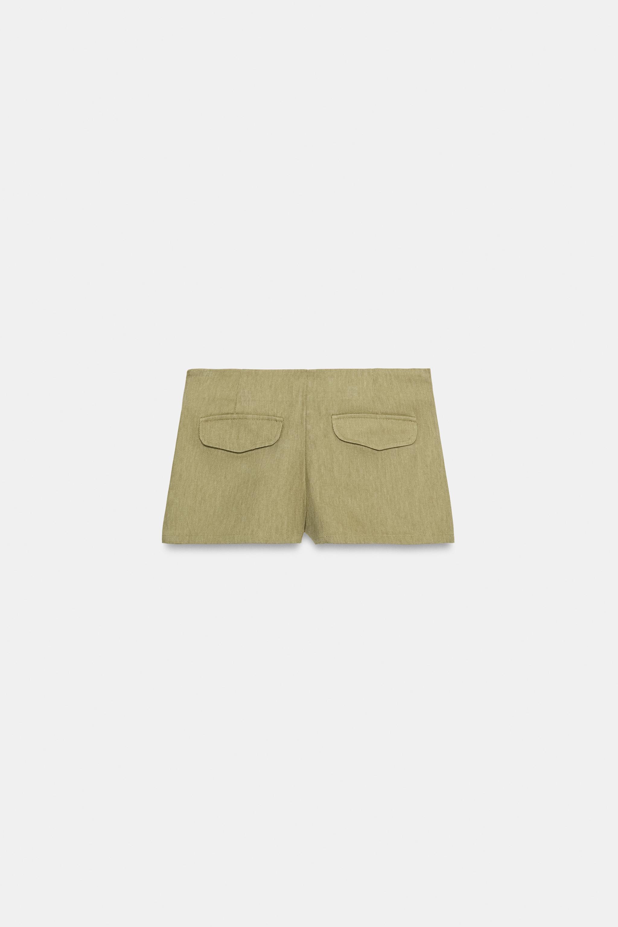 Zara Düğmeli Mini Şort görsel 5