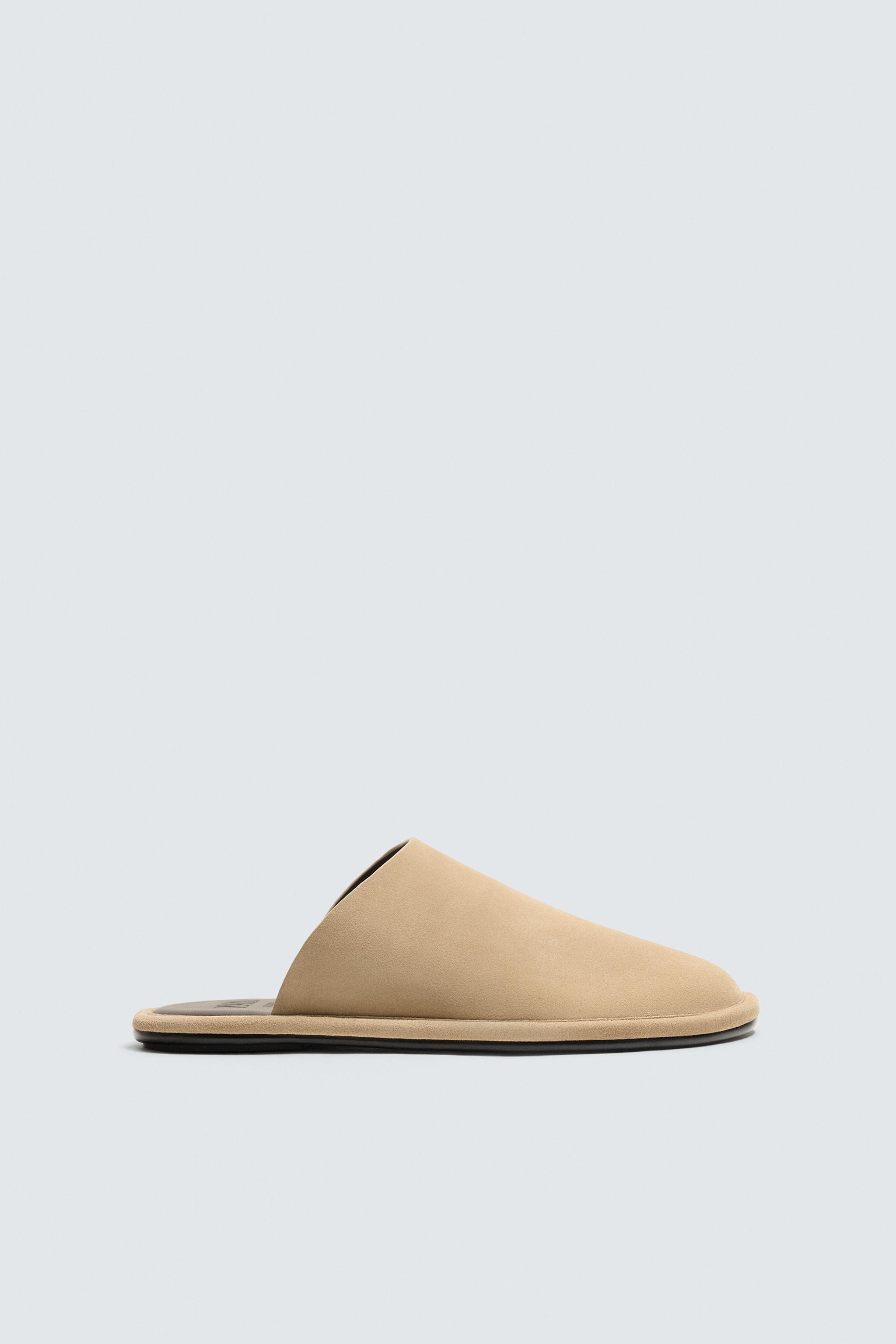【ZARA】限定版レザークロッグサンダル ベージュ | 2786/520/102 トップステッチ レザー クロッグサンダル | Zara Home 日本/Japan