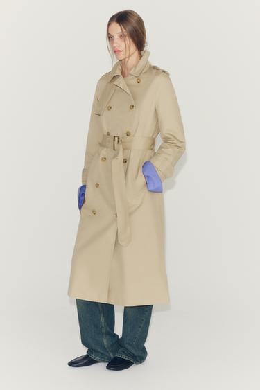 ZW COLLECTION WATER-REPELLENT TRENCH COAT WITH BELT - Light camel by Zara