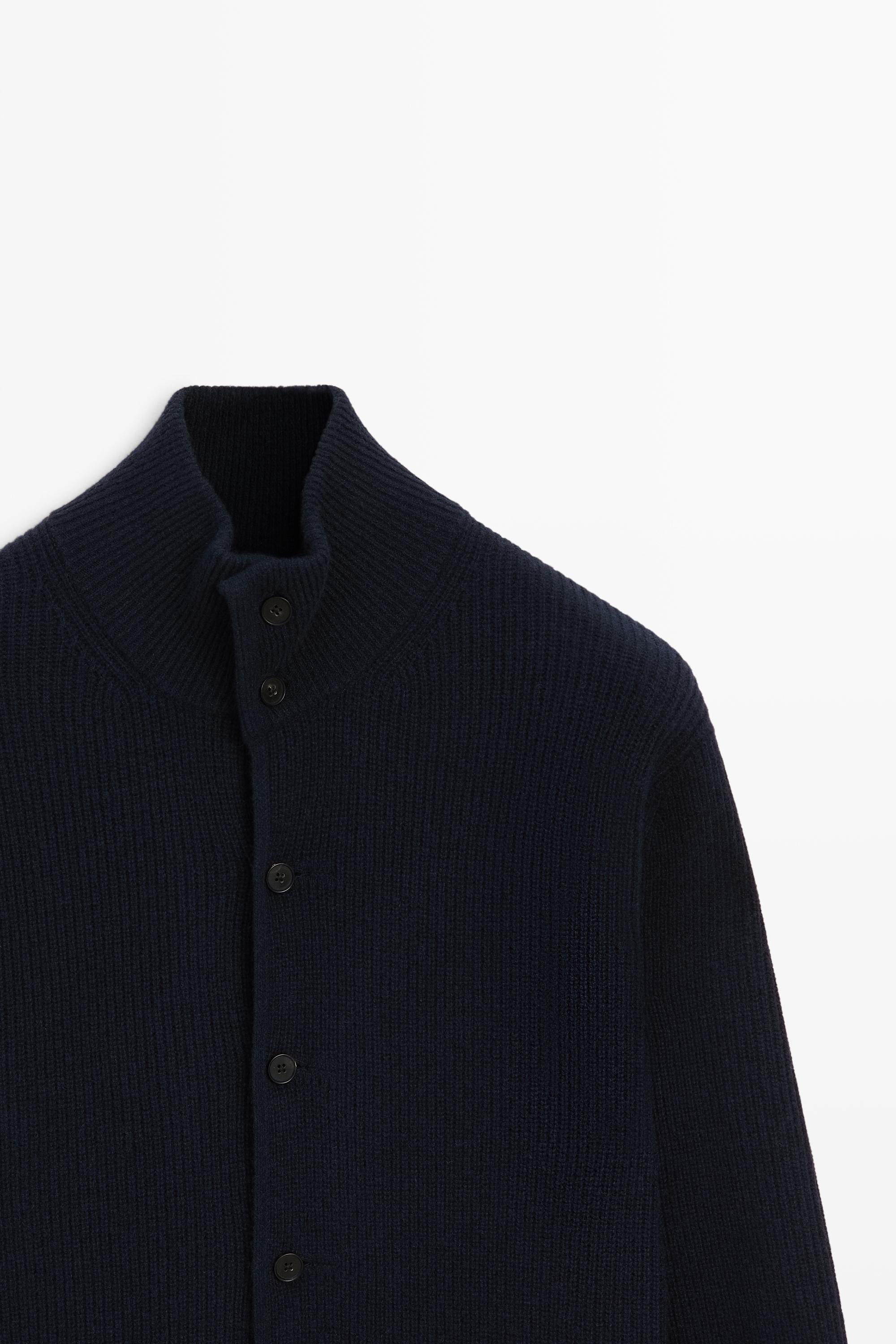Cardigan en maille à boutons laine mélangée