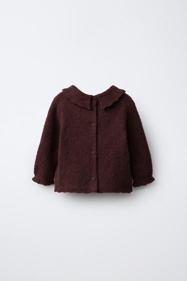 DOT KNIT SWEATER — Dark burgundy 2
