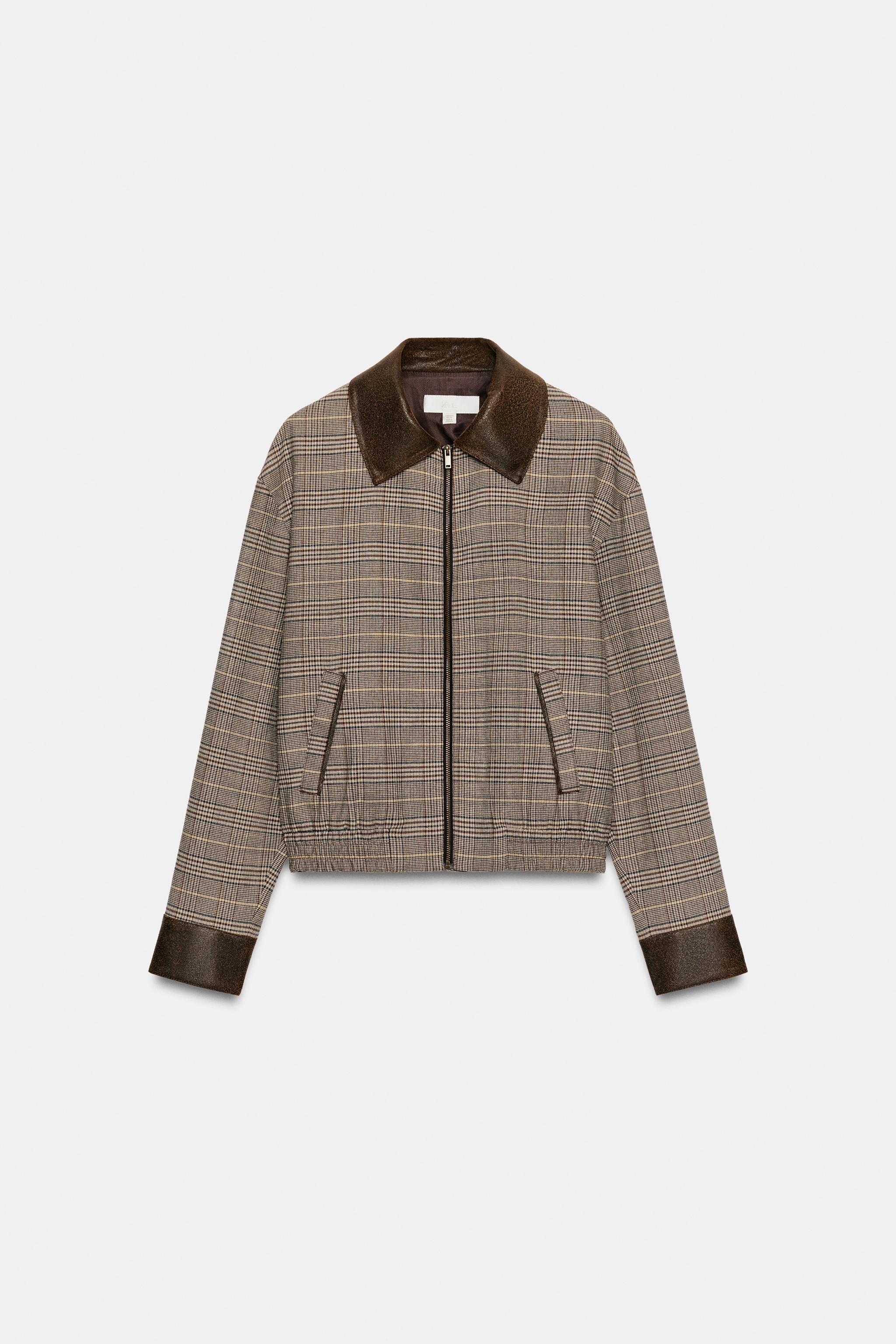 COMBINED CHECKERED BOMBER JACKET