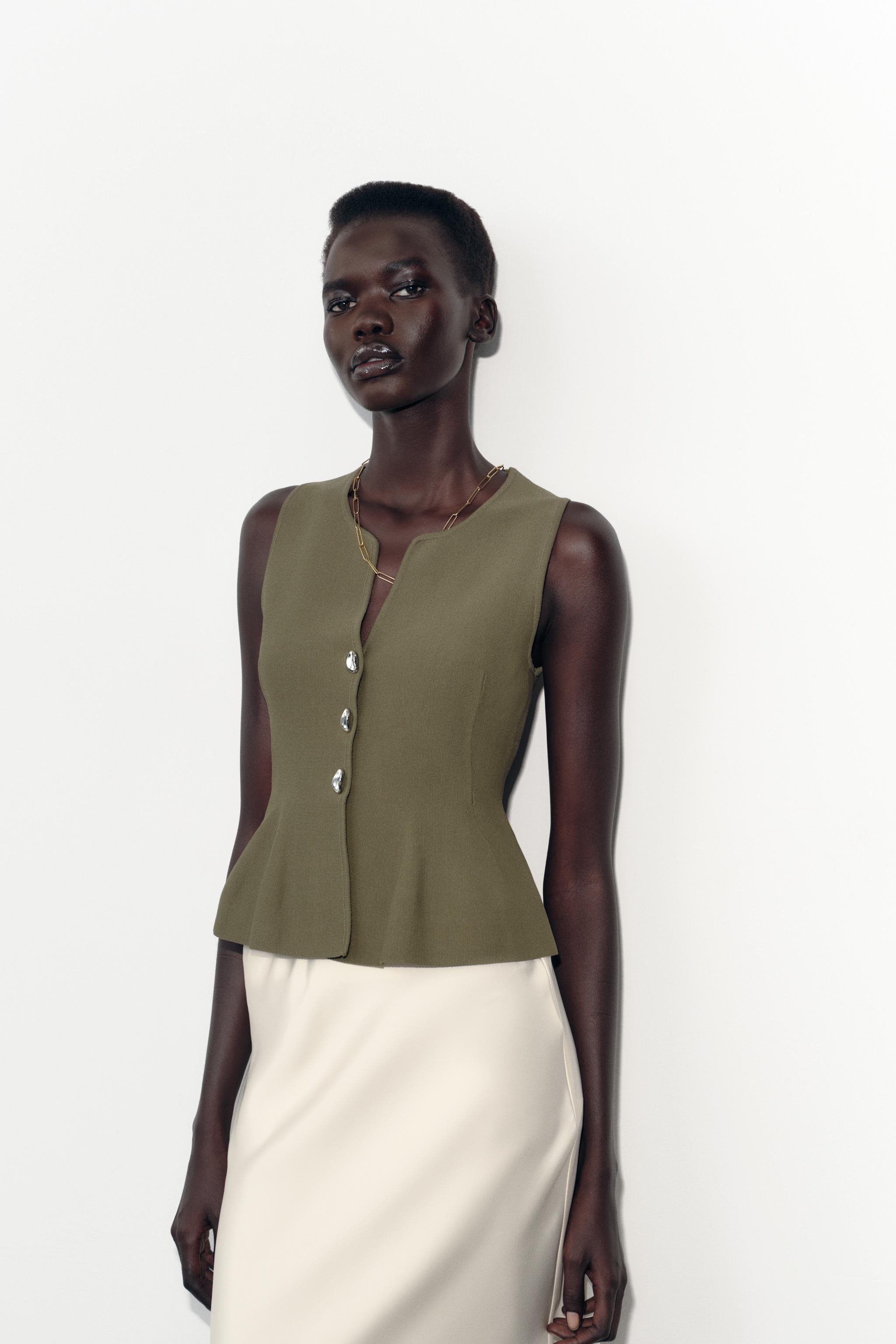 PEPLUM KNIT TOP - White | ZARA Spain