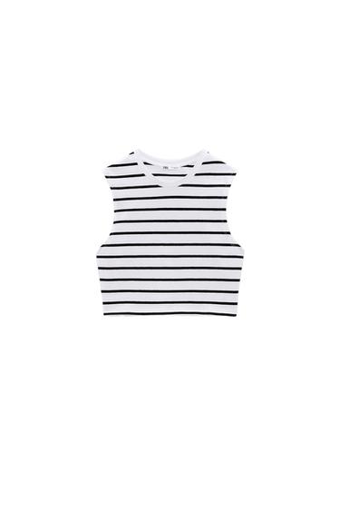 CROPPED COTTON T-SHIRT
