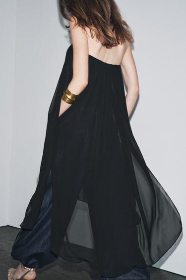 ZW COLLECTION BANDEAU LONG TOP - Black by Zara - Image 2