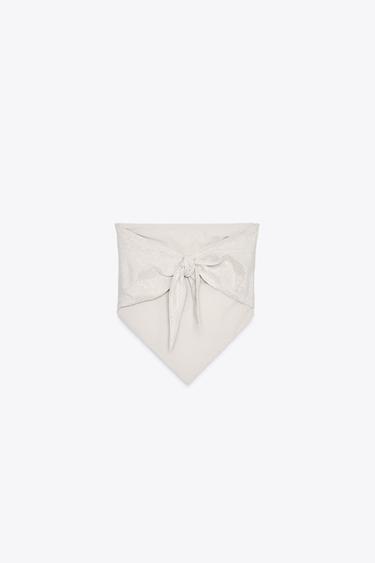 TOP FOULARD FIL MÉTALLISÉ - Argent de Zara - Image 4