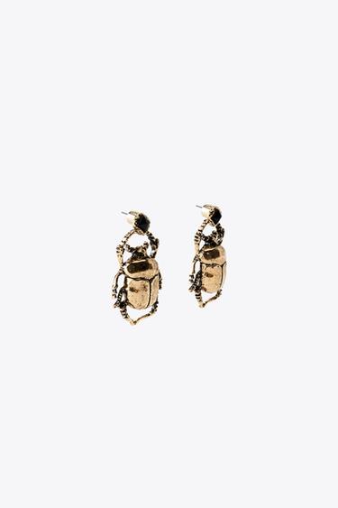 MAXI BEETLE EARRINGS - Golden by Zara - Image 2