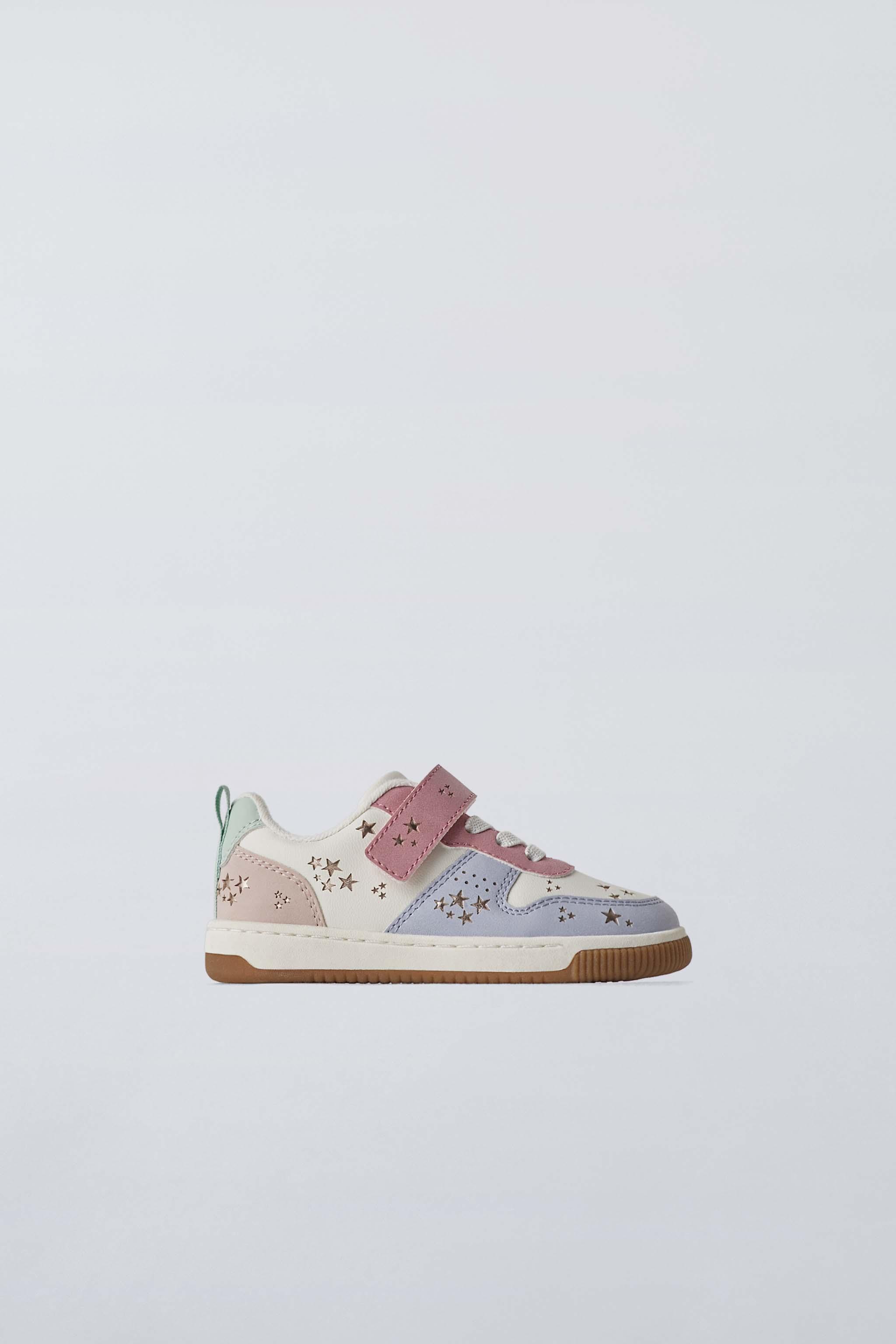 Zara Sneakers with Stars Pink Kids