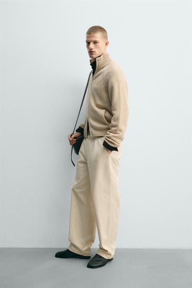 WASHED TEXTURED KNIT CARDIGAN - Ecru by Zara - Image 3