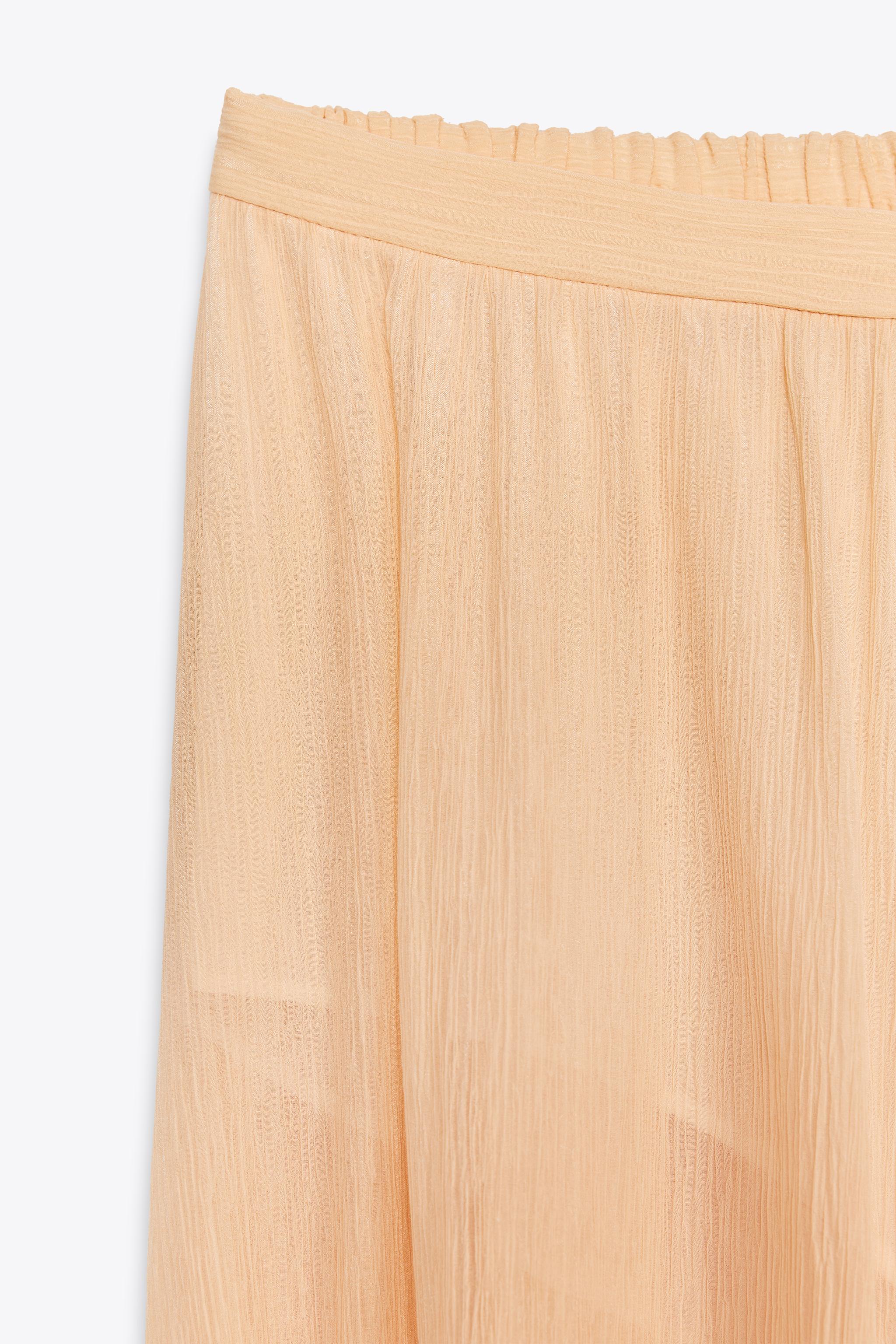 ZW COLLECTION BUBBLE HEM PANTS - Peach | ZARA United States