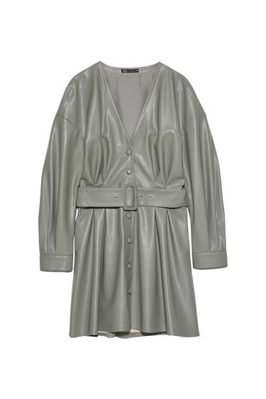 FAUX LEATHER DRESS