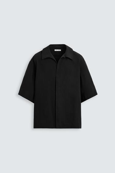 CAMISA FLUIDA RELAXED FIT - Negro de Zara