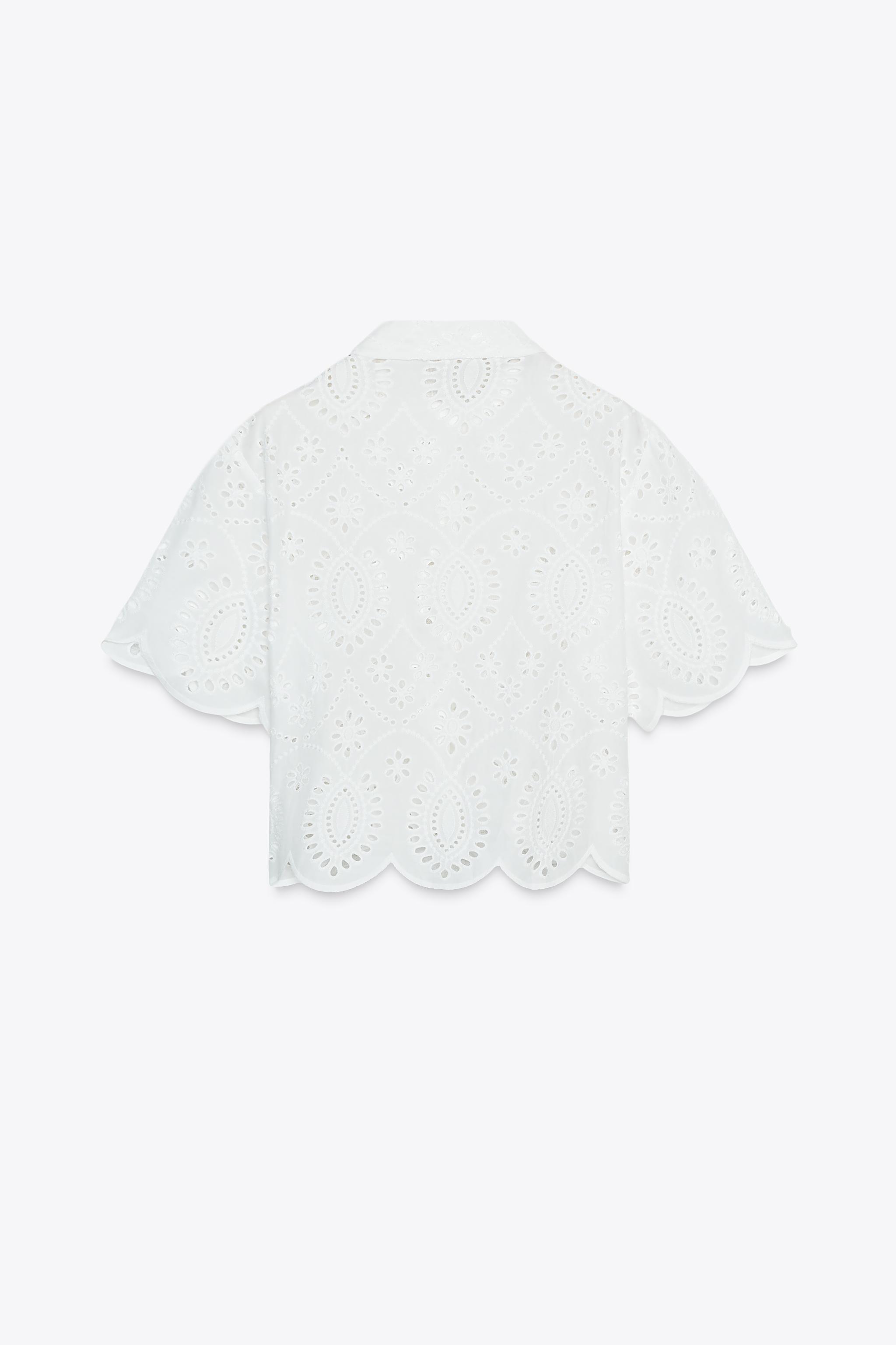 ERMANNO SCERVINO ショート カットワーク刺繍 トップス - メルカリ
