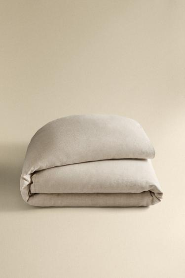 HOUSSE DE COUETTE CHANVRE (175 G/M²) - Beige clair de Zara - Image 4