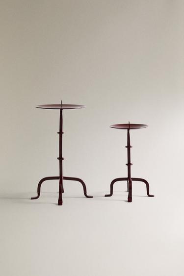 FOUR-LEGGED CHRISTMAS CANDLESTICK - Burgundy by Zara - Image 0