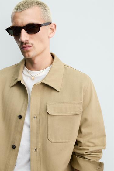 CROPPED FIT OVERSHIRT WITH POCKET - Oil by Zara - Image 5