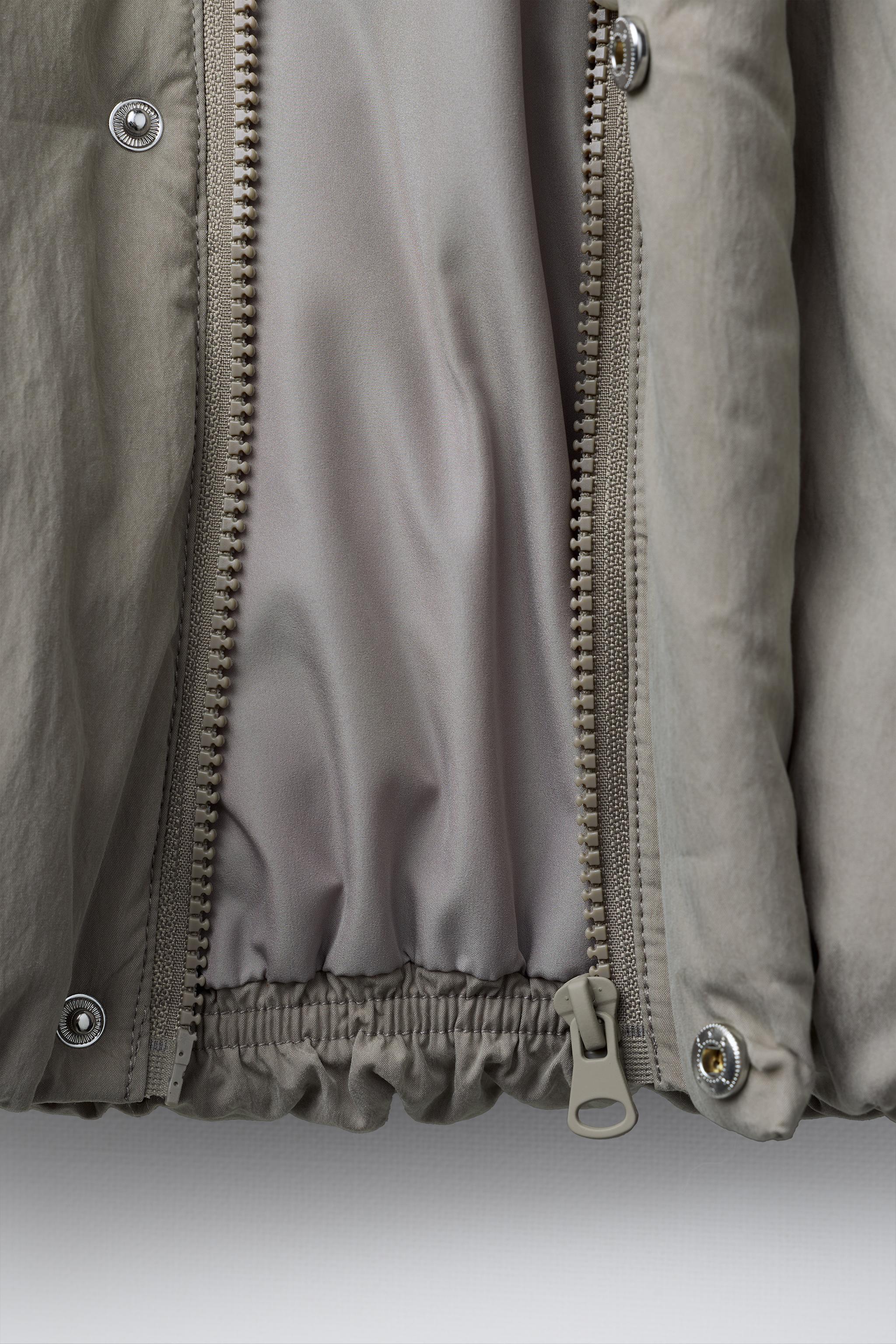 PUFFER COAT WITH EMBOSSED LOGO HOODIE