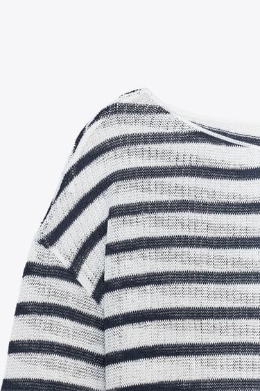 RUSTIC COTTON T-SHIRT - striped by Zara - Image 7