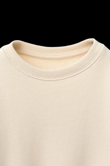 JOGGINGANZUG SWEATSHIRT SCHLEIFE UND GERIPPTE LEGGINGS - Cremefarben / Gelb von Zara