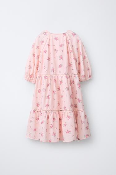 FLORAL LACE DRESS - Pastel pink by Zara - Image 1