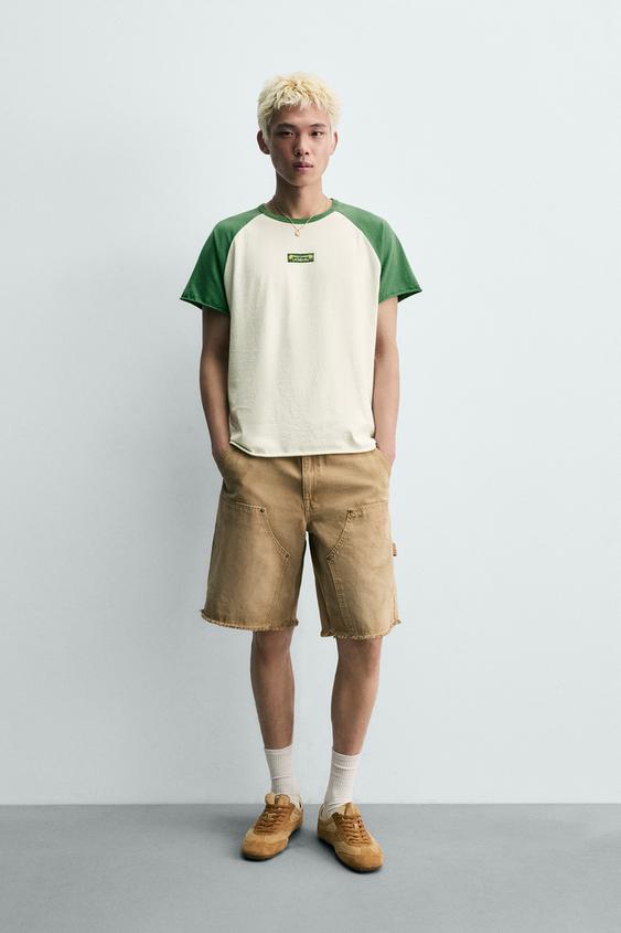BRAZIL PRINT COLOR BLOCK T-SHIRT from Zara - $39.90