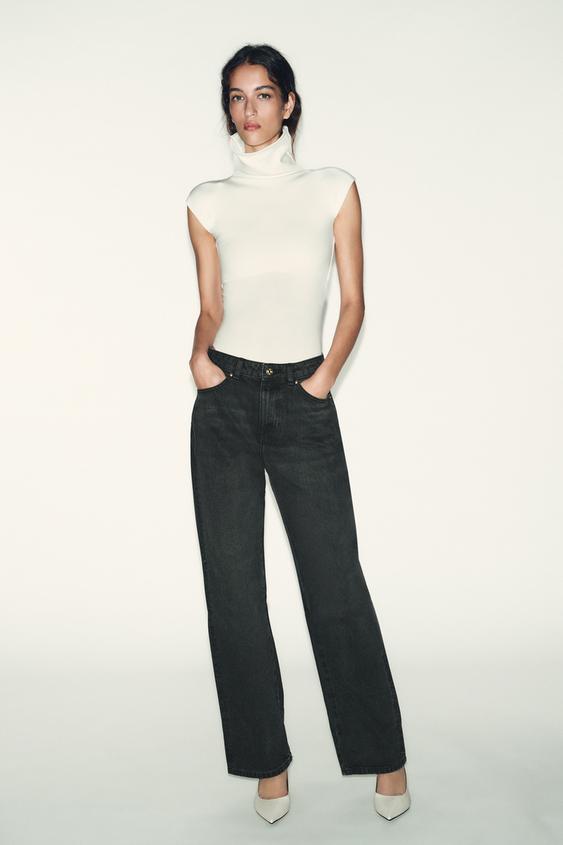 COTTON HIGH COLLAR BODYSUIT