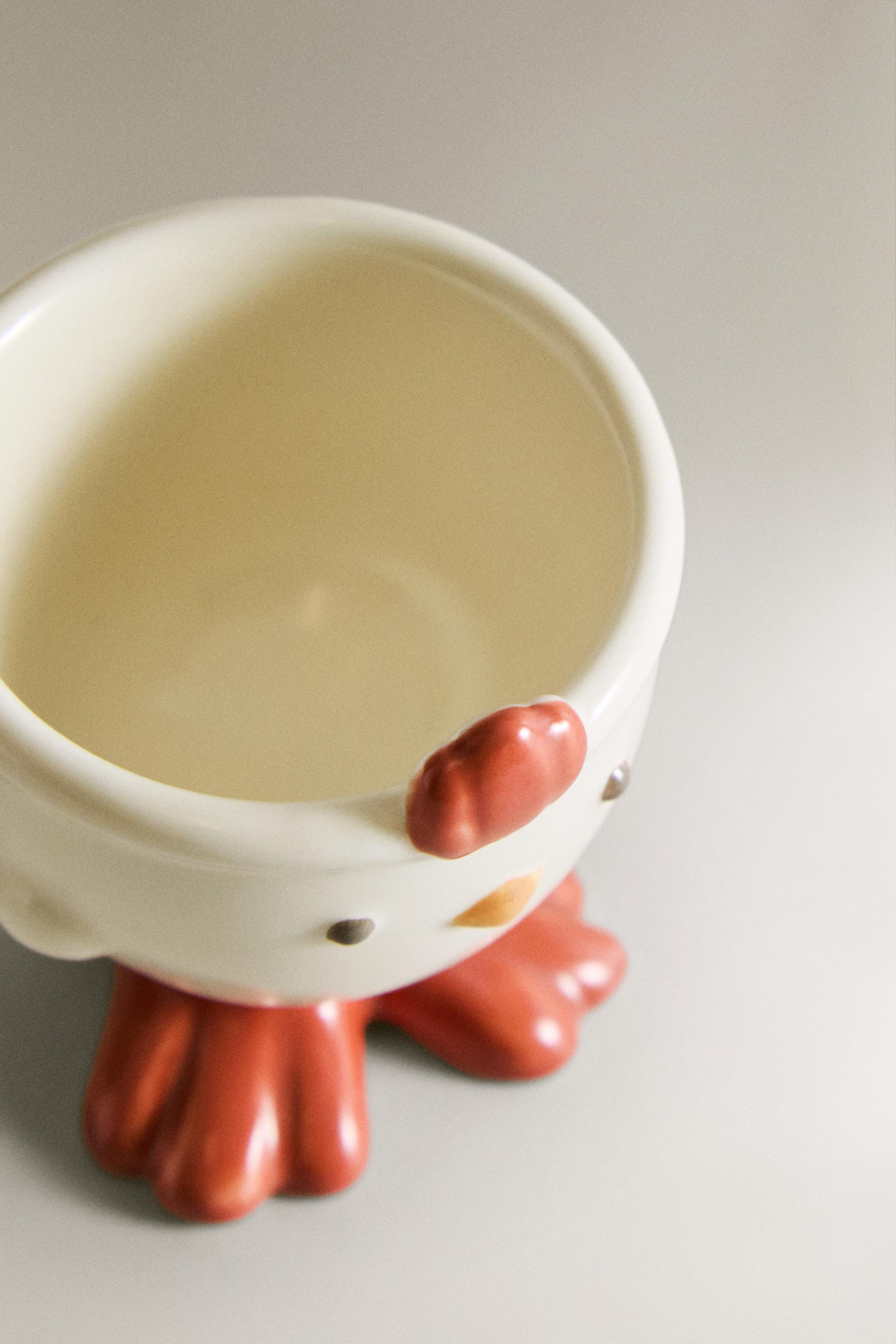 COQUETIER ENFANT PORCELAINE POULE