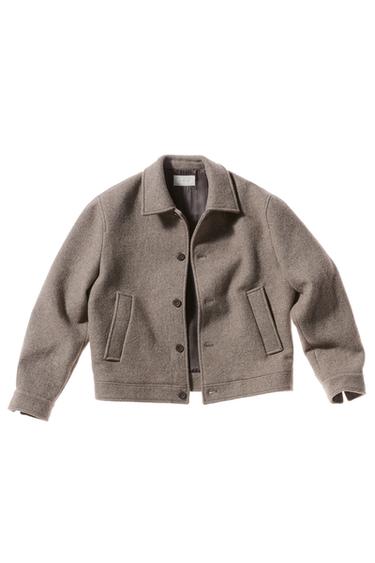 CAZADORA PAÑO LANA - Gris topo de Zara