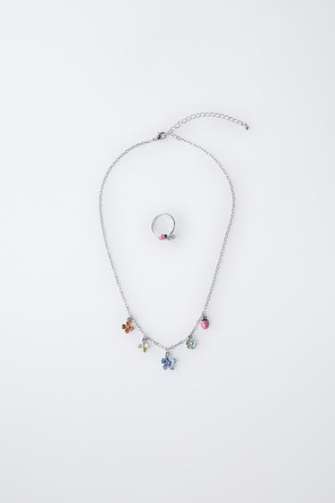 LOT COLLIER ET BAGUE FORMES - Argent de Zara