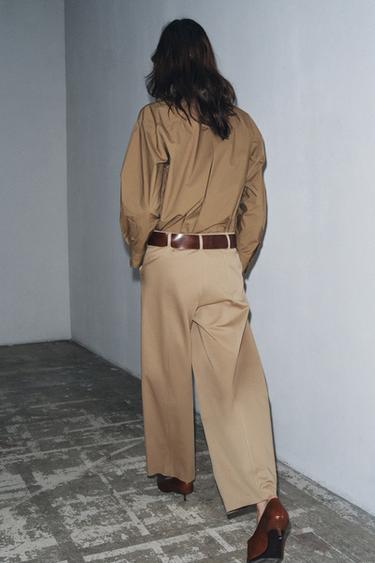 PANTALON CAROTTE ZW COLLECTION - whisky clair de Zara - Image 2