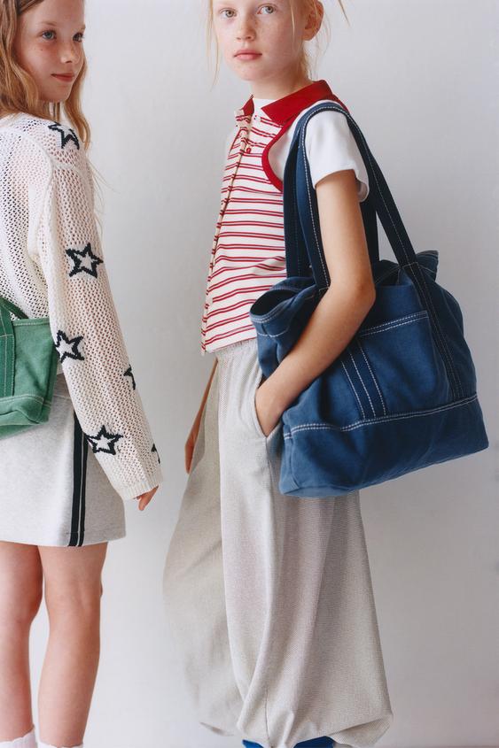 COLOURED TOTE BAG - Blue by Zara - Image 0