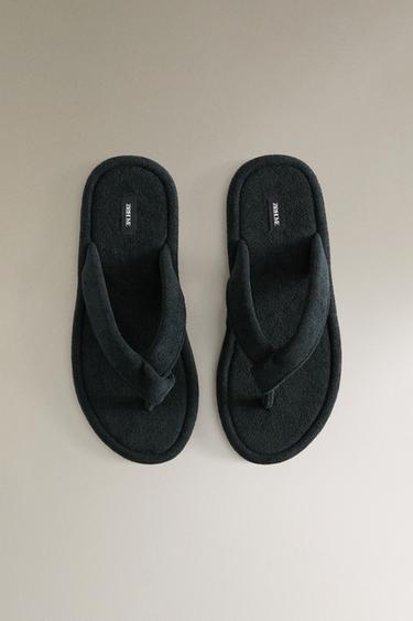 TERRY BATHROOM SANDALS - Navy Blue by Zara - Image 3