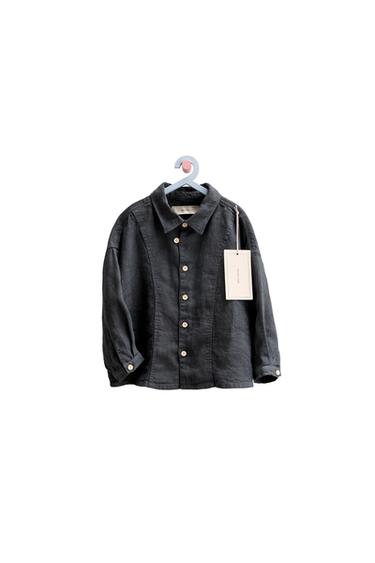 ZARA TIMELESS - 100% LINEN OVERSHIRT - Anthracite grey by Zara