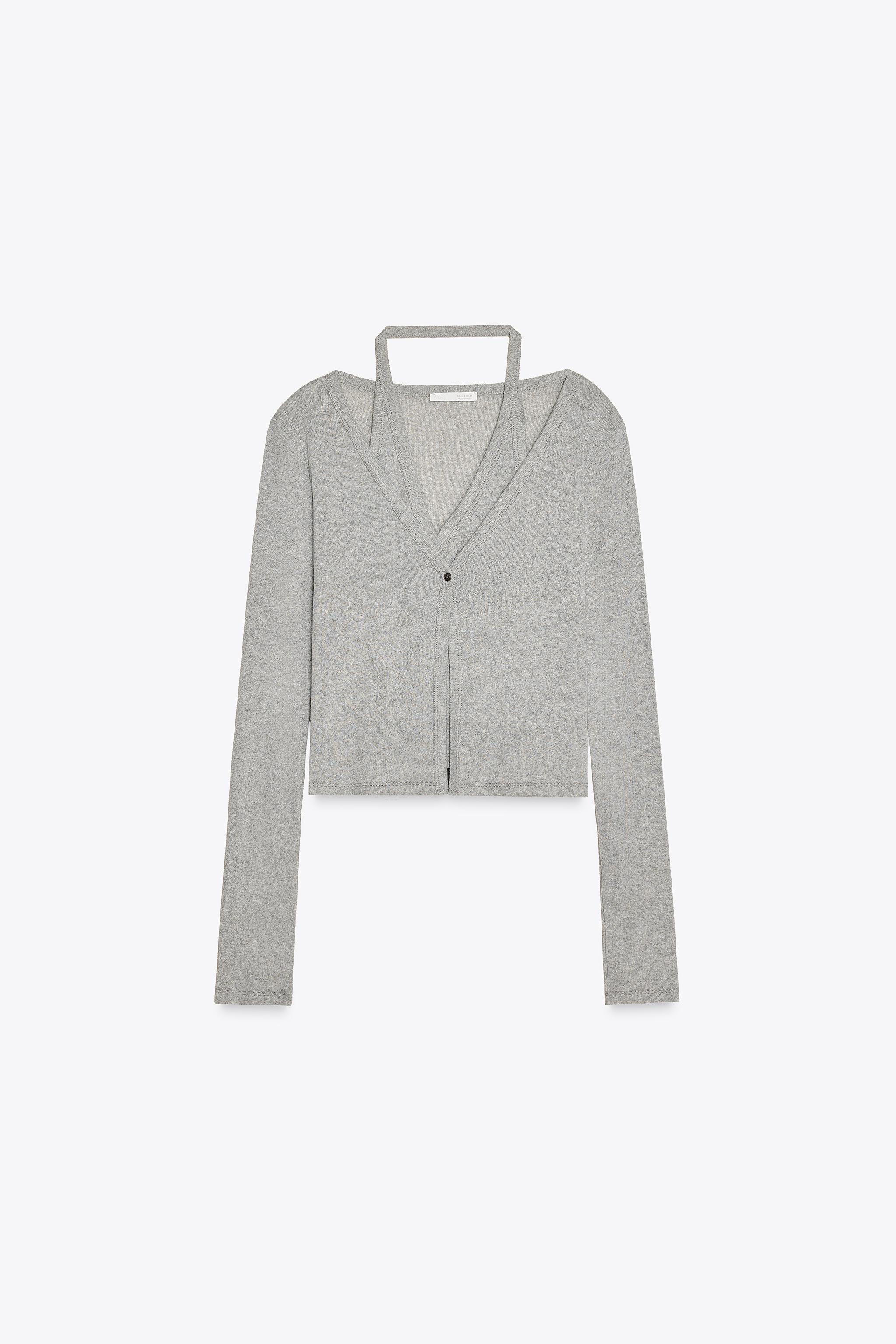 HALTER TOP JACKET - Gray marl | ZARA United States