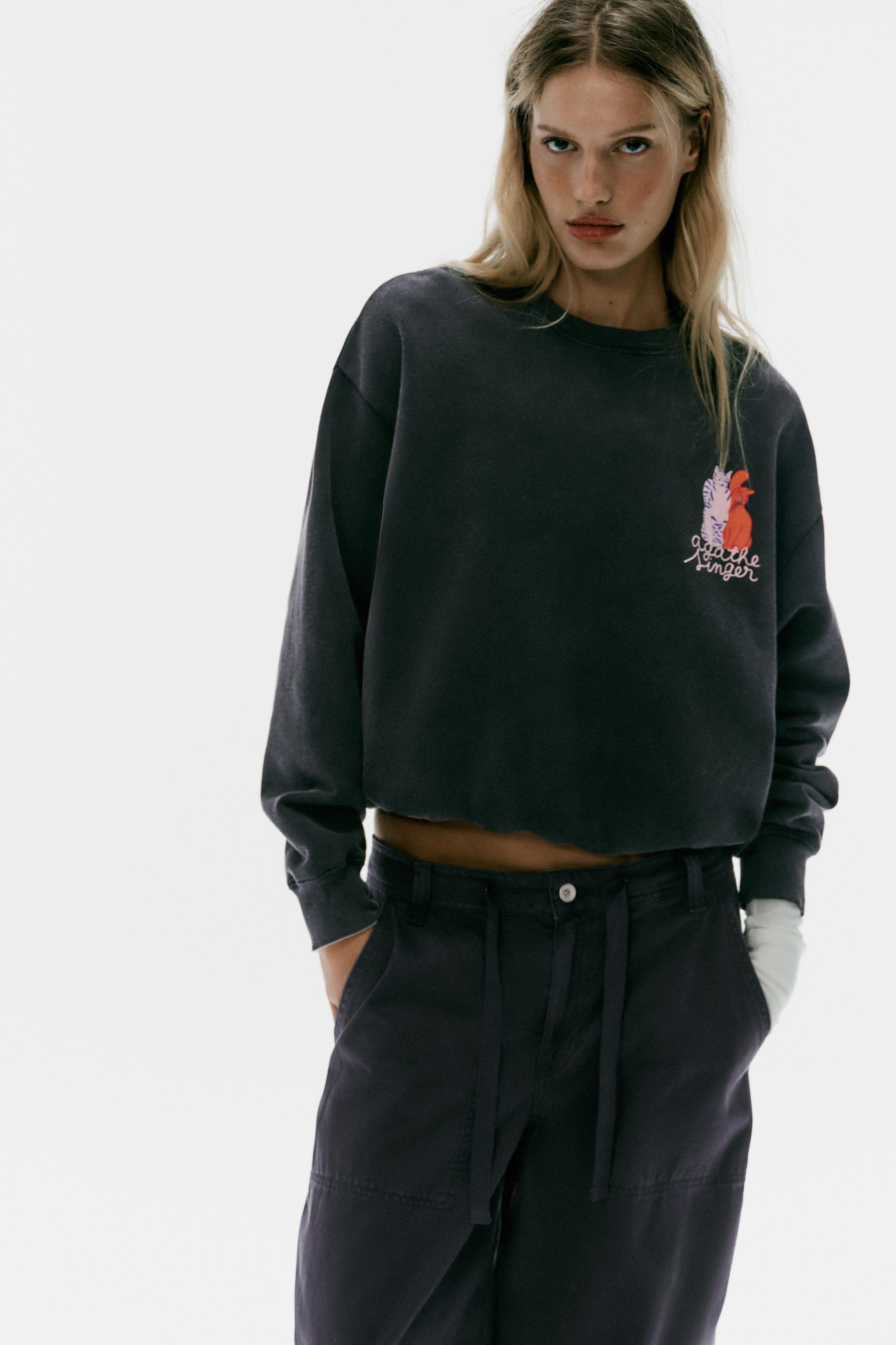 Agathe Singer Washed Effect Sweatshirt by Zara