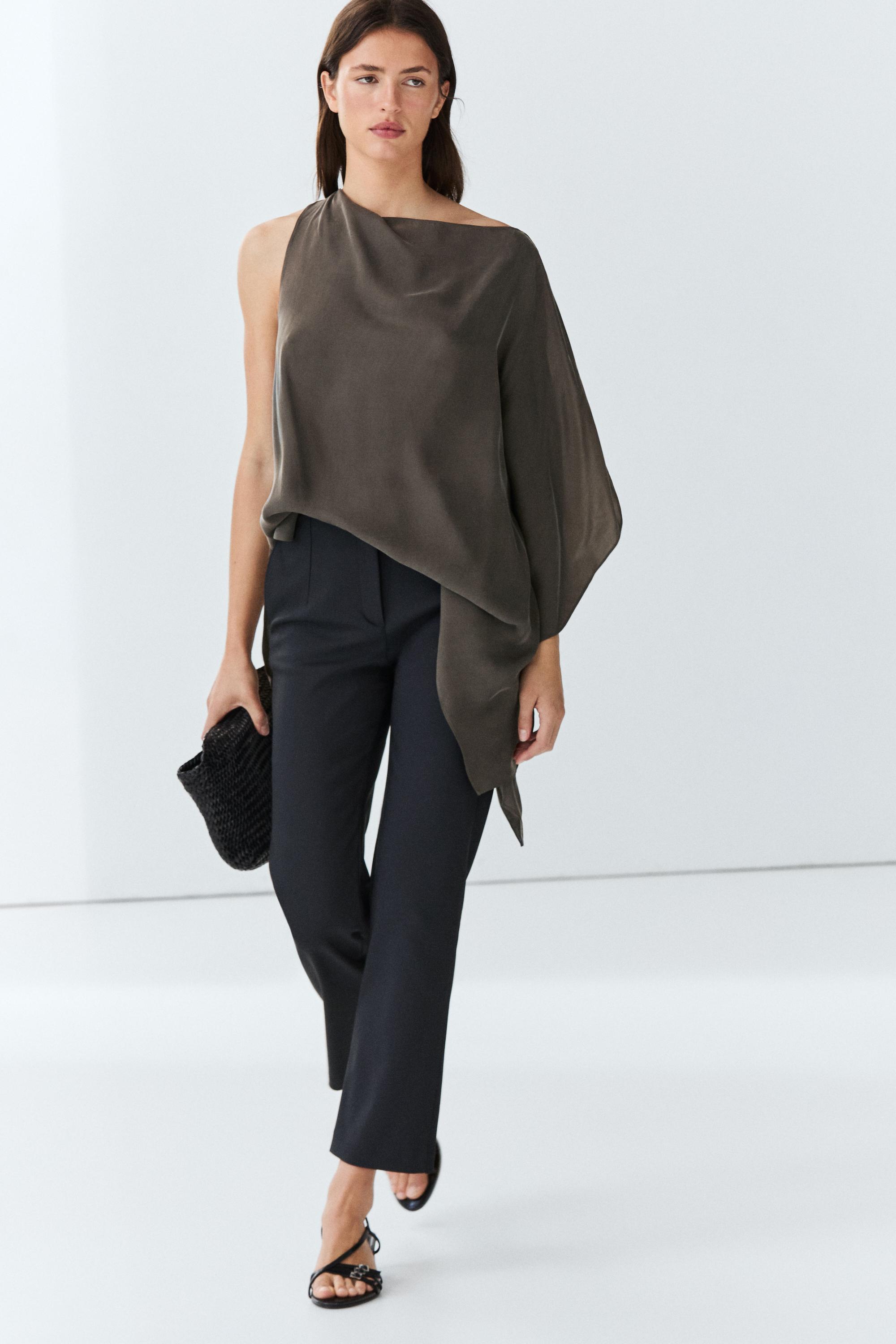 Technical cotton blend trousers