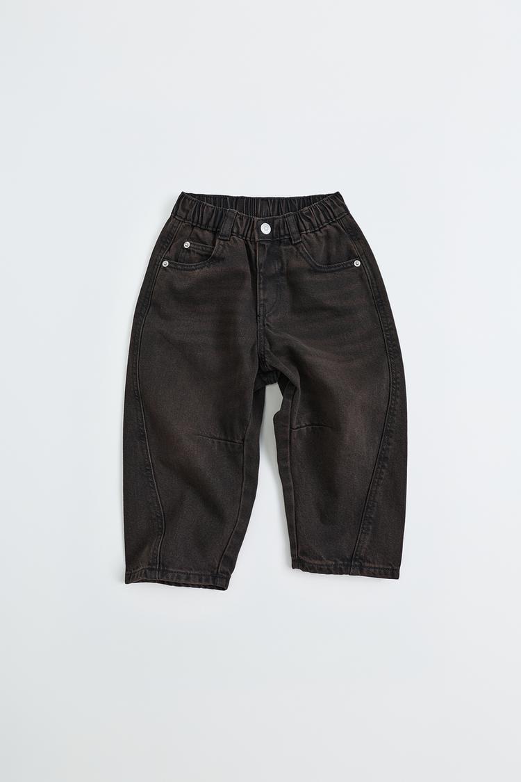 JEANS BARREL OVERDYE MARRÓN