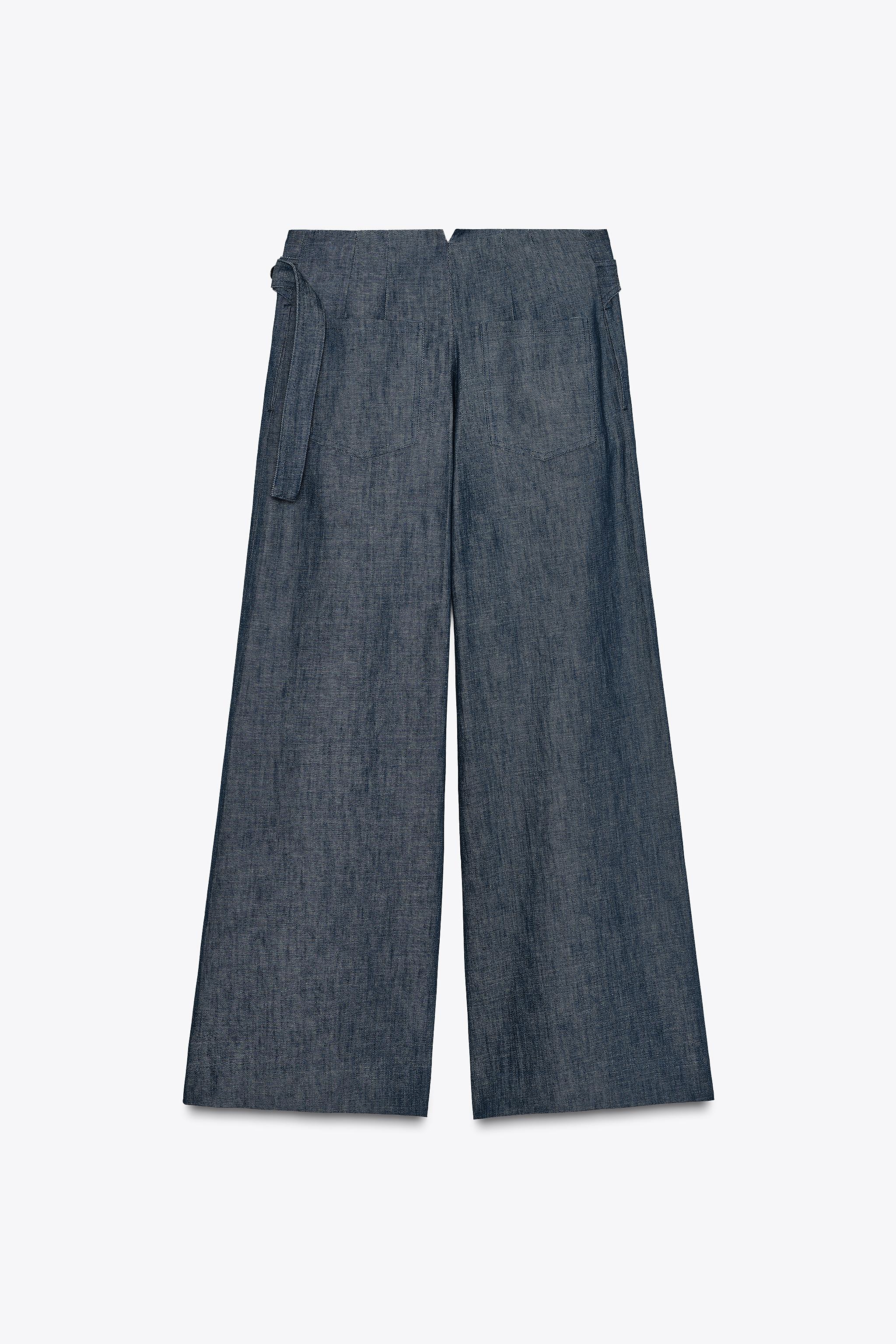 【ZARA】WIDE LEG パンツ ZW COLLECTION ブルー | 0340/041/407 ZW COLLECTION WIDE LEG PANTS - Blue | ZARA United States