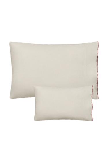 KIDS' SHELL STITCH COTTON PILLOWCASE - Pink by Zara