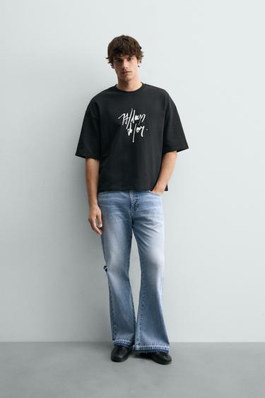 CONTRAST PRINT SWEATSHIRT - Black by Zara - Image 0