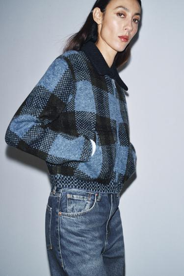 CHAQUETA PUNTO CUADROS - Multicolor de Zara