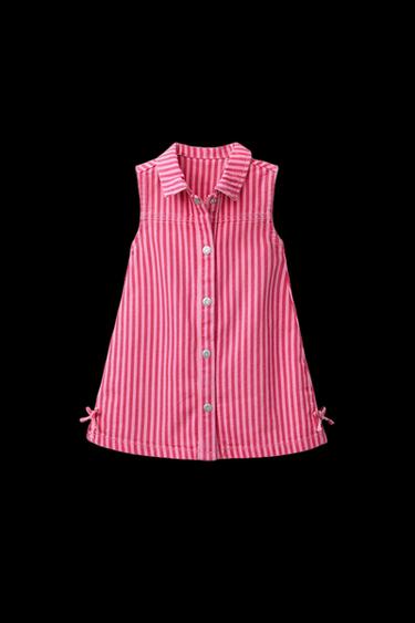 VESTIDO SARGA RAYAS - Rosa de Zara