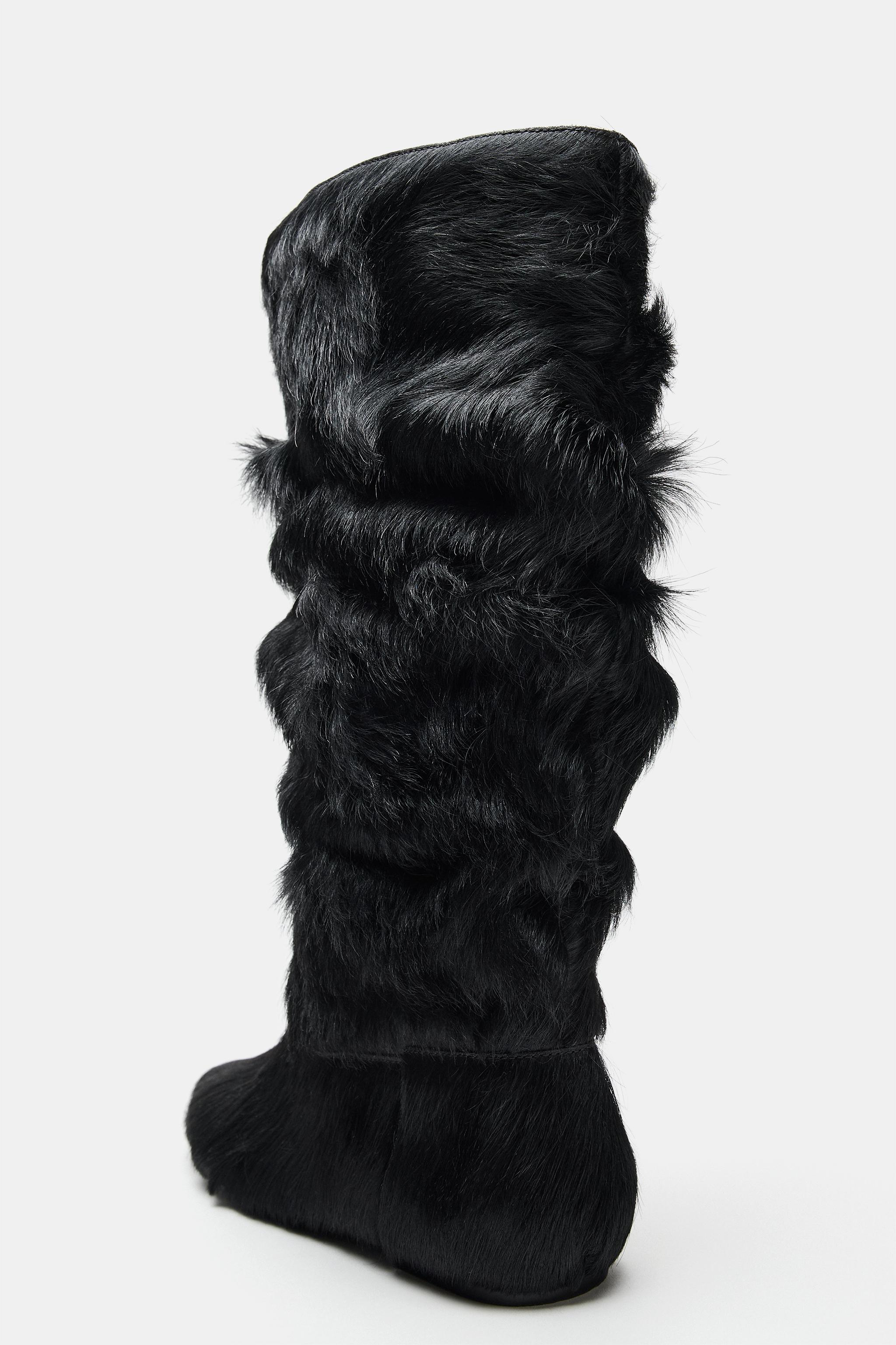 CATS TEXTURED LEATHER RUCHED BOOTS