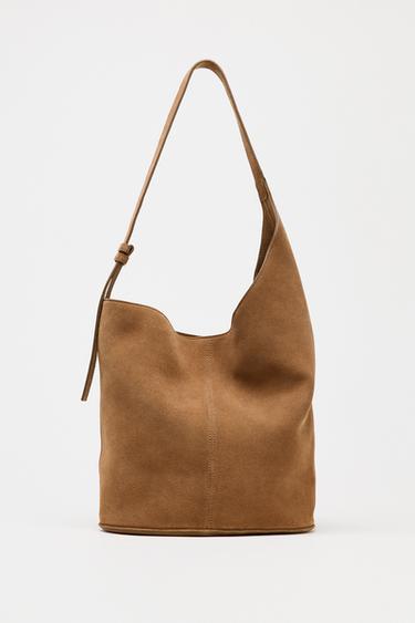 SACA SOFT SERRAJE ASIMÉTRICA - Tostado oscuro de Zara