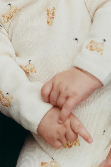 TEDDY BEAR PRINT 100% WOOL JUMPSUIT - Mid-ecru by Zara - Image 5