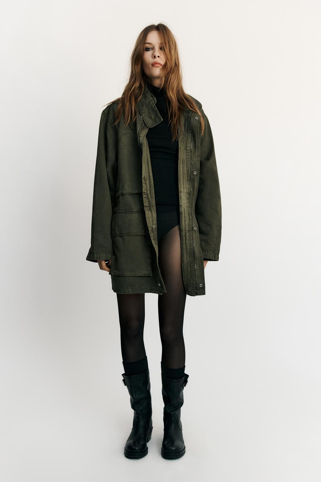 HIGH COLLAR POCKET PARKA