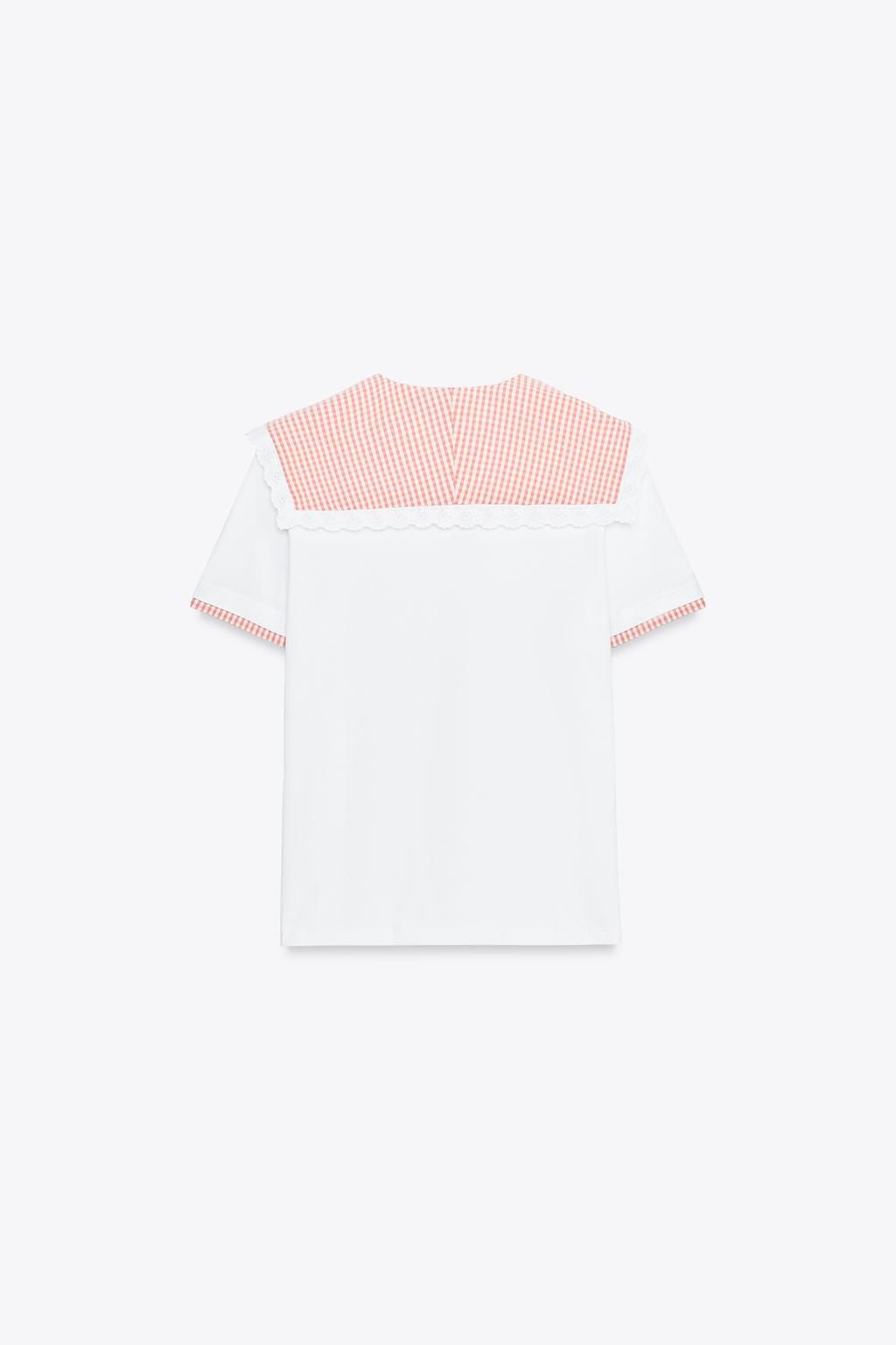 Thumbnail image for GINGHAM CHECK CONTRAST T-SHIRT